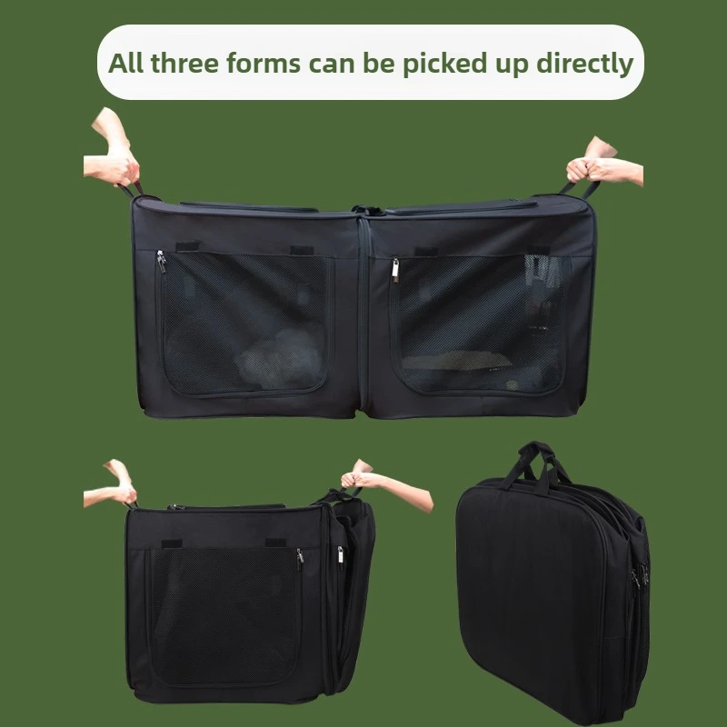 Transportadores de coches plegables, jaulas para perros, carreras de gatos, transporte de viaje, jaulas portátiles para gatos, coches para llevar perros transpirables, suministros para mascotas al aire libre - imagen 5