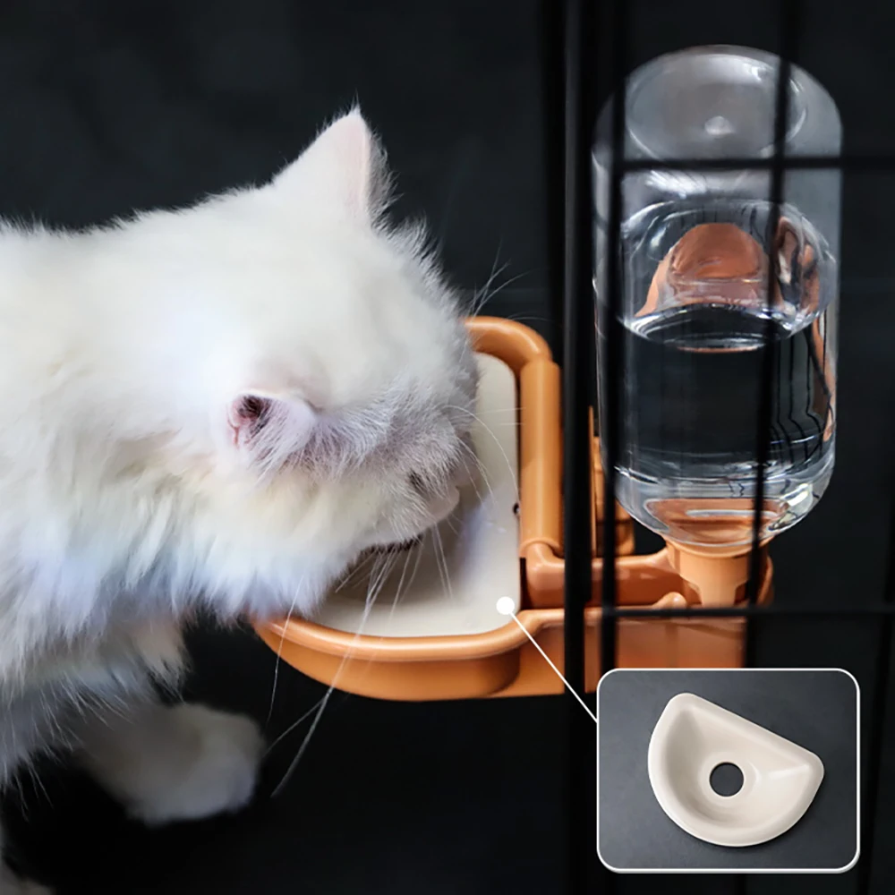 HOOPET-cuencos automáticos para mascotas, jaula para gatos, dispensador de botellas de agua colgante, cuenco para cachorros, gatos, conejo, producto de alimentación para perros, suministros para mascotas - imagen 2