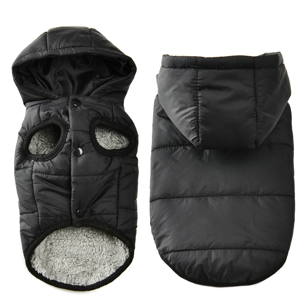 Sudadera con capucha de lana para perros, ropa de invierno para perros pequeños y medianos, chaleco para gatos, abrigo grueso impermeable, monos de Bulldog Francés, Chihuahua y Pug - imagen 3