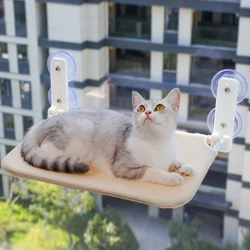 Hamaca de pared ventana para gatos con ventosas – Malla felpa plegable