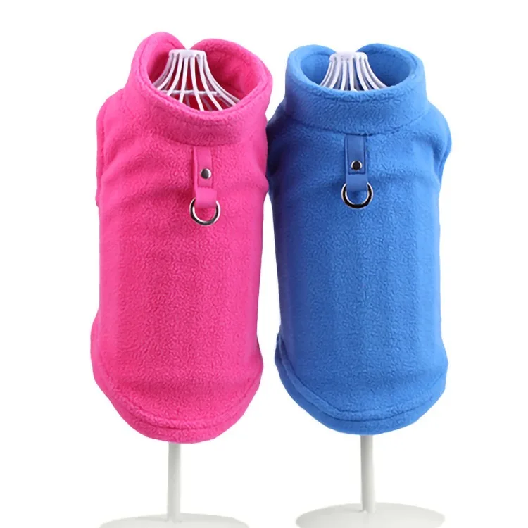Ropa cálida de lana para perros, chaqueta para perros, chaleco con anillo en D para perros pequeños y gatos, disfraces de Bulldog Francés, abrigo para Chihuahua - imagen 3