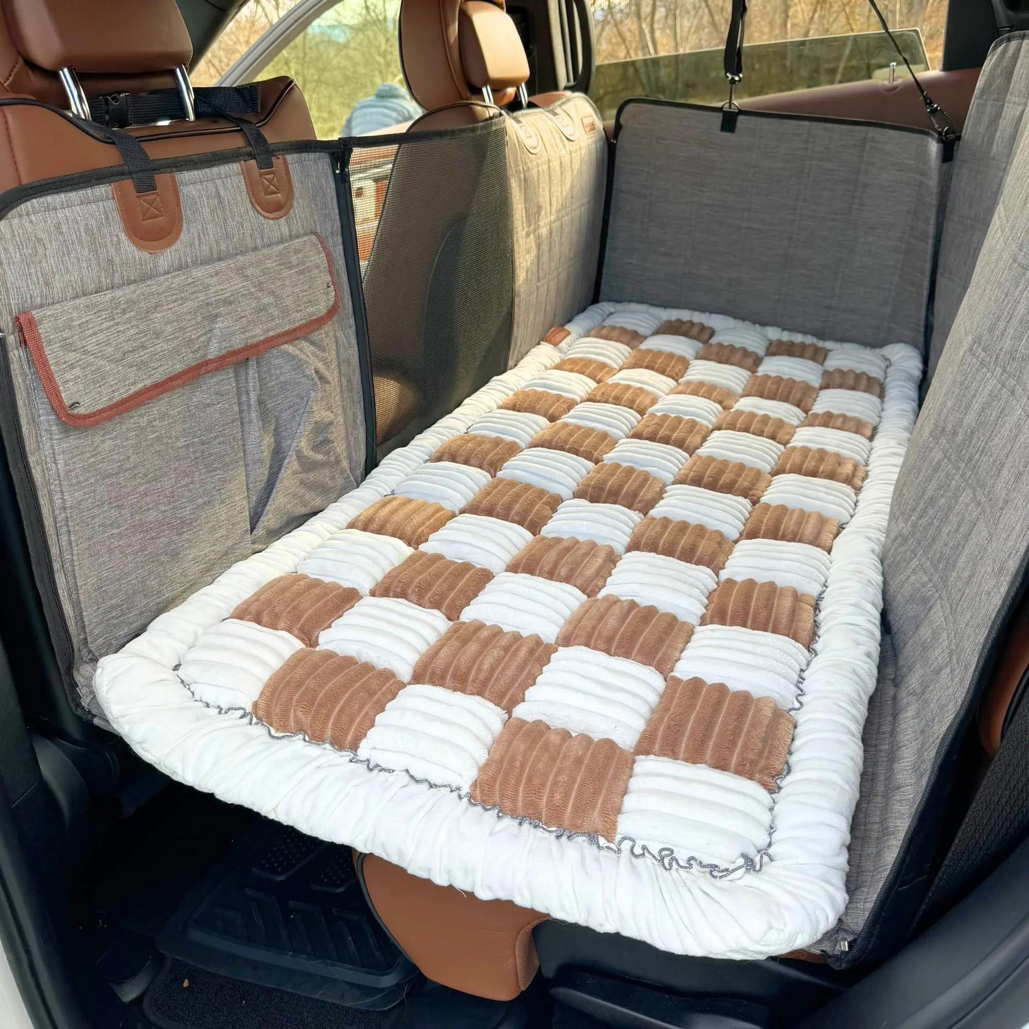 Estera antideslizante para mascotas, forro grueso a cuadros esponjoso para sofá, ventana, suelo y asiento trasero de coche, cojín cómodo para perros y gatos - imagen 4