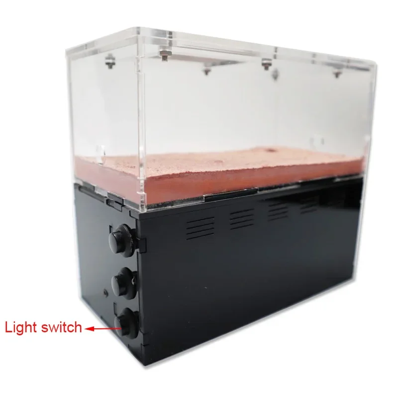 Casa de granja ecológica de hormigas con luces independientes, Control de nido de hormigas, insecto de hormigón, Hotel, antill para mascotas, taller, 3 luces, casa de hormigas - imagen 5