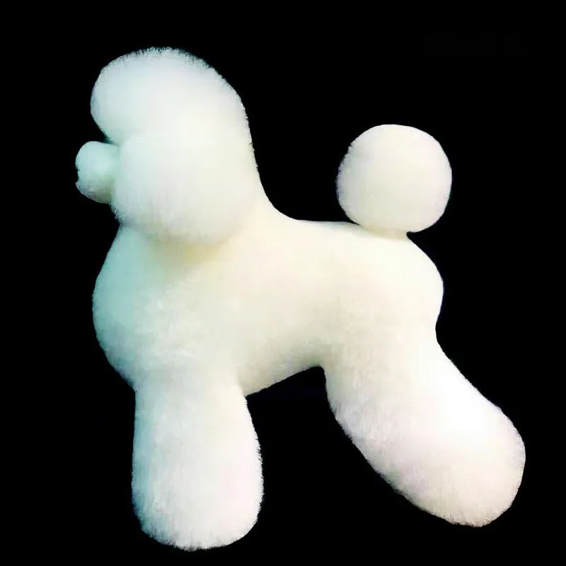 Maniquí de peluquería canina con pelo sintético para Bichón pequeño