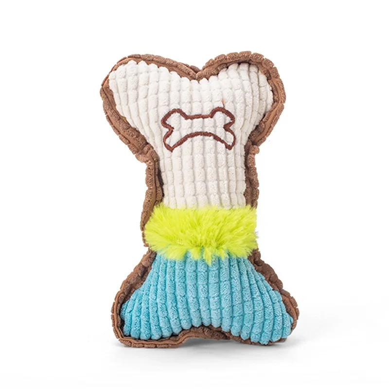 Juguete chirriante de peluche para perros, juguete para masticar hueso para razas pequeñas a medianas, masticadores agresivos, limpieza de dientes de cachorro, juego divertido, accesorio para mascotas, 1 ud. - imagen 3