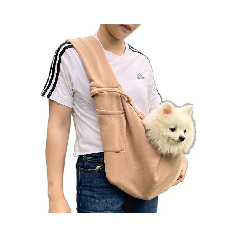 Bolsa de transporte para mascotas, bandolera cruzada de lona para perros pequeños y gatos, se adapta a cachorros, osito, Chihuahua, para caminar y viajar - imagen 4