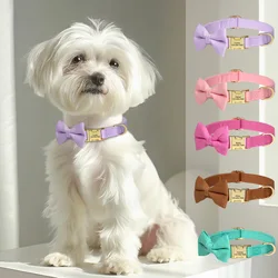 Collar con nombre gravado para perros – Identificación y lazo incluido