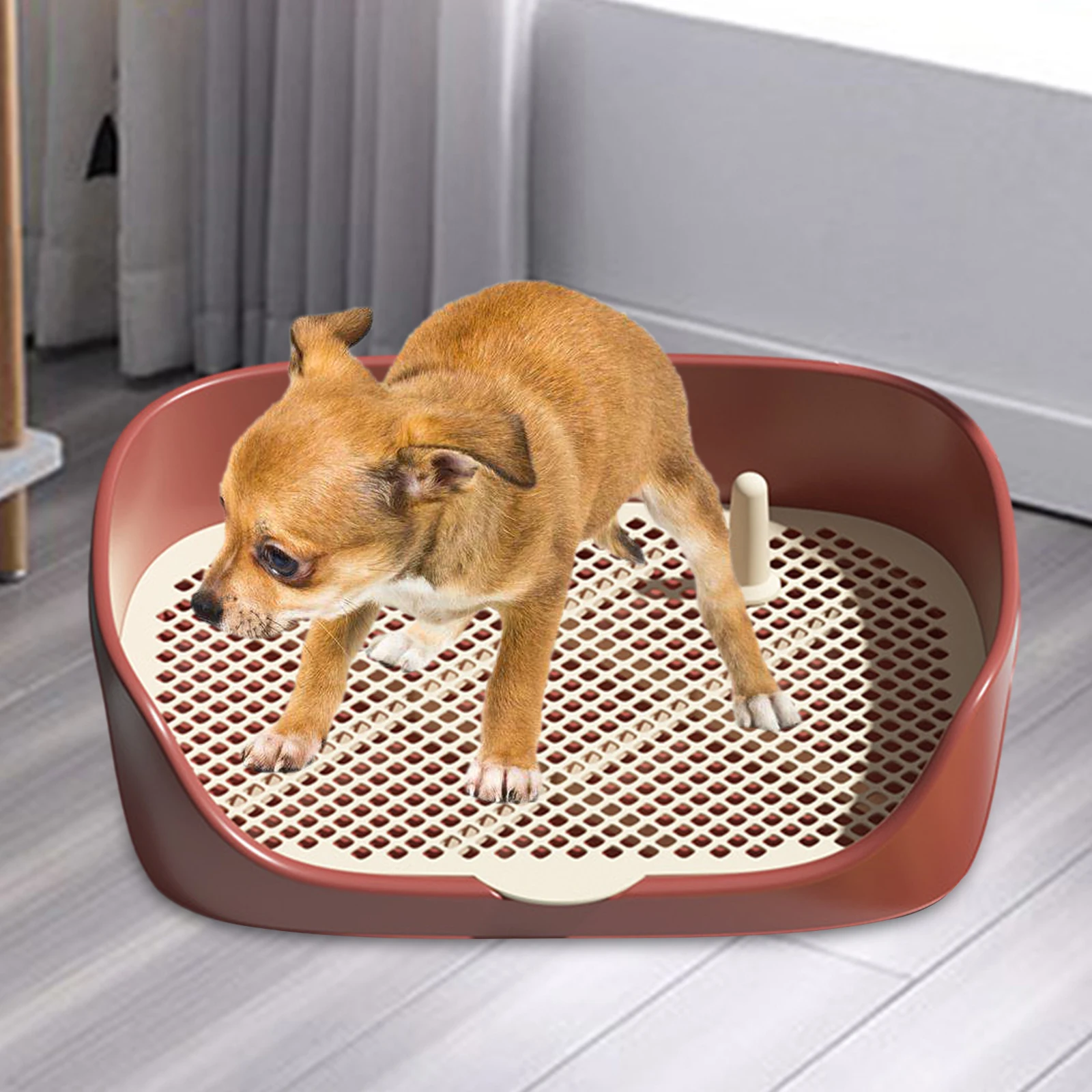 Inodoro para perros y mascotas, orinal portátil para perros, caja de arena para entrenador, inodoro antisalpicaduras para mascotas, herramienta de limpieza para cachorros y gatitos - imagen 2
