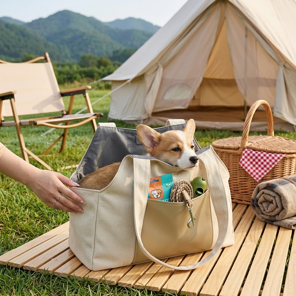 Bolsa transporte perros gatos refrescante verano transpirable portátil - imagen 5
