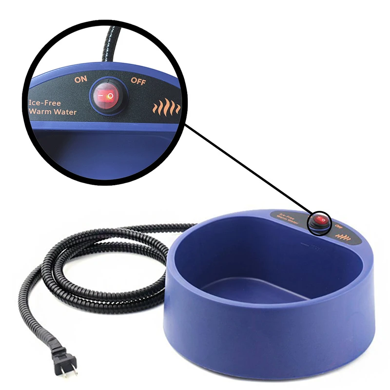 Cuenco de agua con calefacción para perros, cuenco termostático para perros y gatos, pollo, pájaros, cuenco aislado para invierno al aire libre, botella de agua de 2L - imagen 5