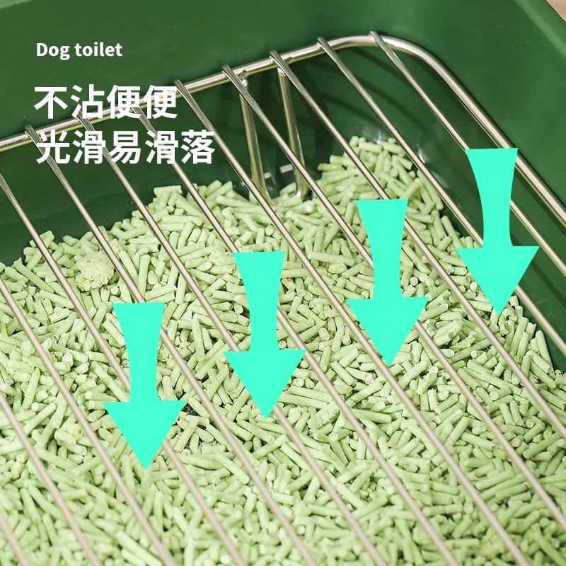 Inodoro grande para perros, orinal para mascotas, urinario, merda antipaso, inodoro especial de Pomerania para perros pequeños de acero inoxidable - imagen 4