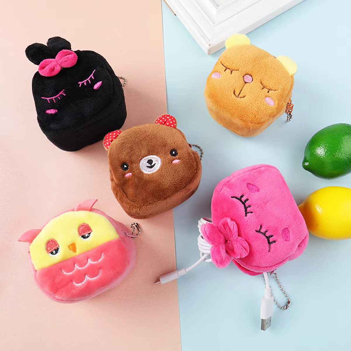 Bolsa de snacks para gatos y perros – Monedero felpa pato-rana - imagen 2