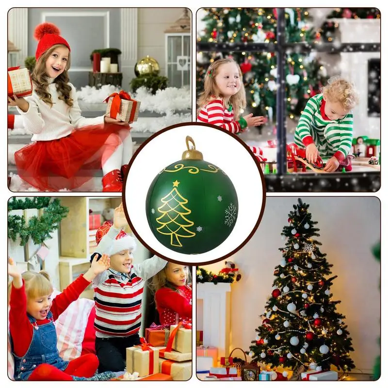 Globo inflable de Papá Noel para decoración del hogar, Bola de PVC de Navidad, productos de decoración para césped, pasillos de entrada, jardín, patio, entrada - imagen 3