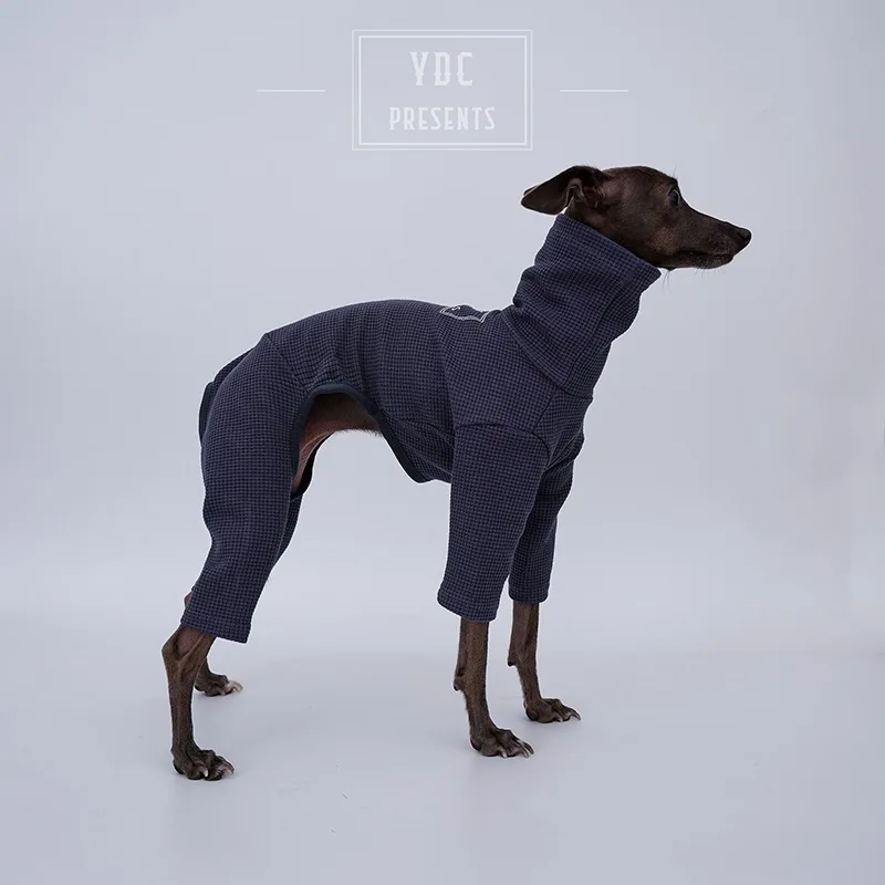 Ropa italiana para perros, abrigo de cuatro patas, cuello alto, parte inferior de gofre, ropa de invierno para mascotas - imagen 2