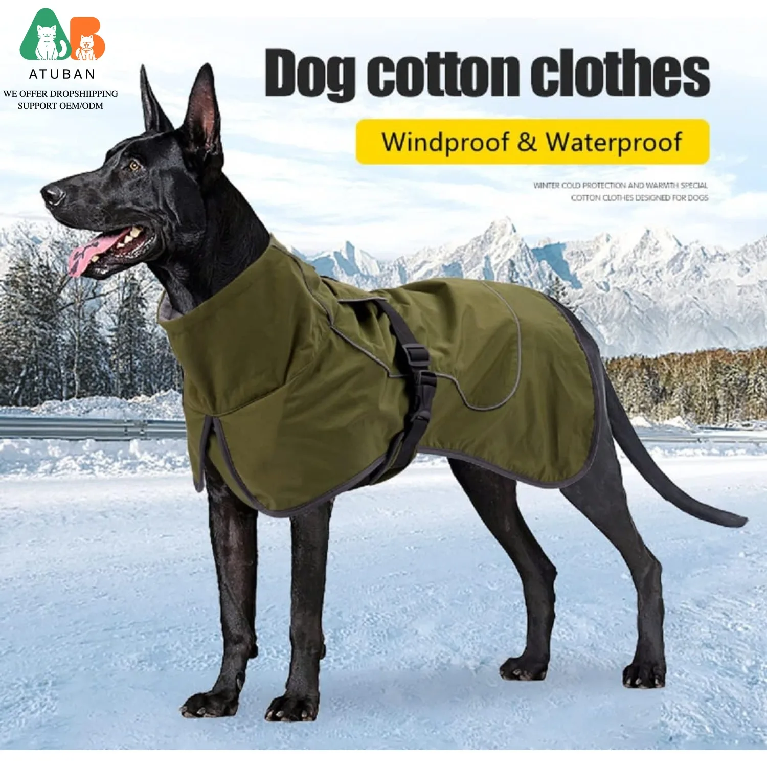 Chaqueta impermeable para perros con forro polar reflectante - imagen 3