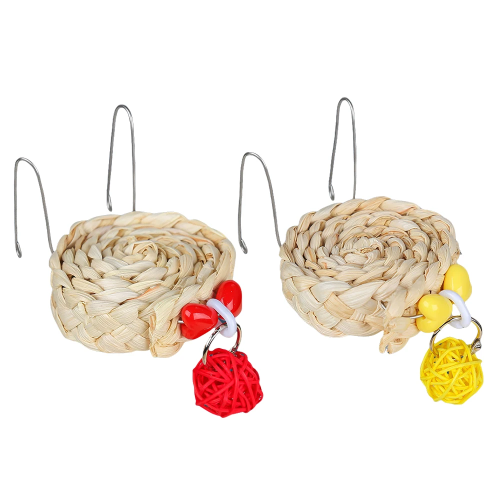 1 PC หวาย Parrot Chew ของเล่น Bell สามารถแขวนบดฟันกัดของเล่นสําหรับ PET BIRD Parrot การฝึกอบรม BIRD CAGE อุปกรณ์เสริม - imagen 3