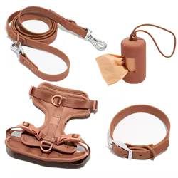 Kit viaje para perros y gatos: correa, collar y arnés transpirable