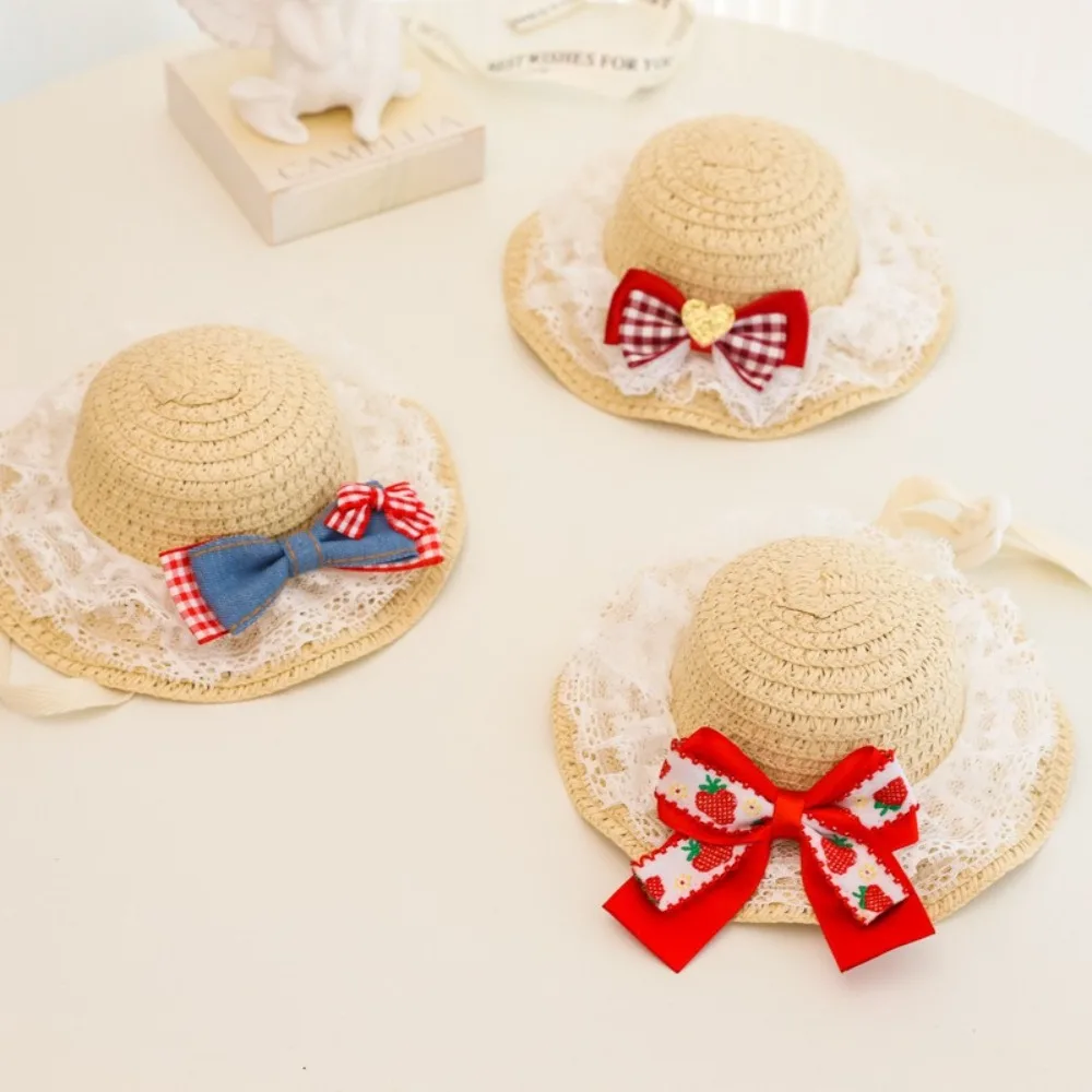 Sombrero vaquero fresa para gatos y perros – Protección solar verano - imagen 5