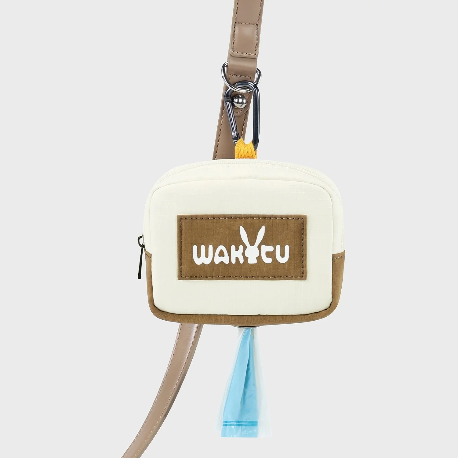 Soporte para bolsa de caca de perro, dispensador de bolsa de basura para perro con correa, orinal portátil pequeño para cachorro, llavero, bolsa para caca, bolsa con cremallera - imagen 5