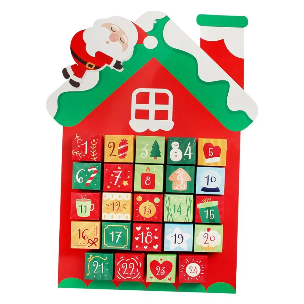 Calendario de Adviento de Navidad para dormitorio, negocios, restaurantes, número, adorno de fecha, colgante de pared del dormitorio, calendario de Navidad, decoración navideña - imagen 4