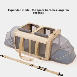 Transportín pliable para dos gatos – Bolso de viaje acolchado