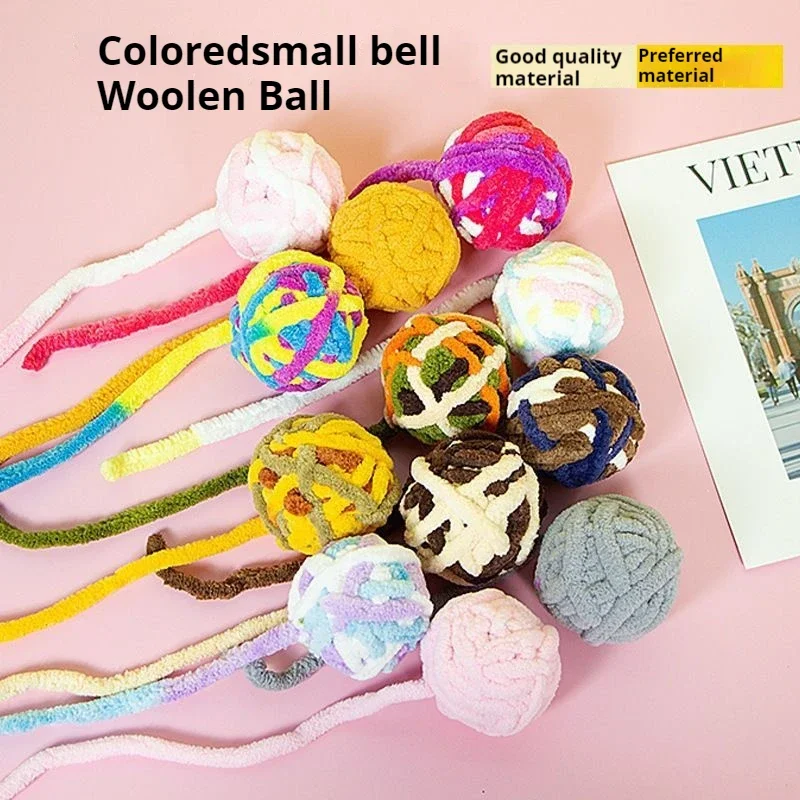 Bola de juguete para gatos provocadora, juguete de peluche para gatos, alivia el orificio, morder y moler los dientes, pelota de campana de juguete divertida - imagen 4