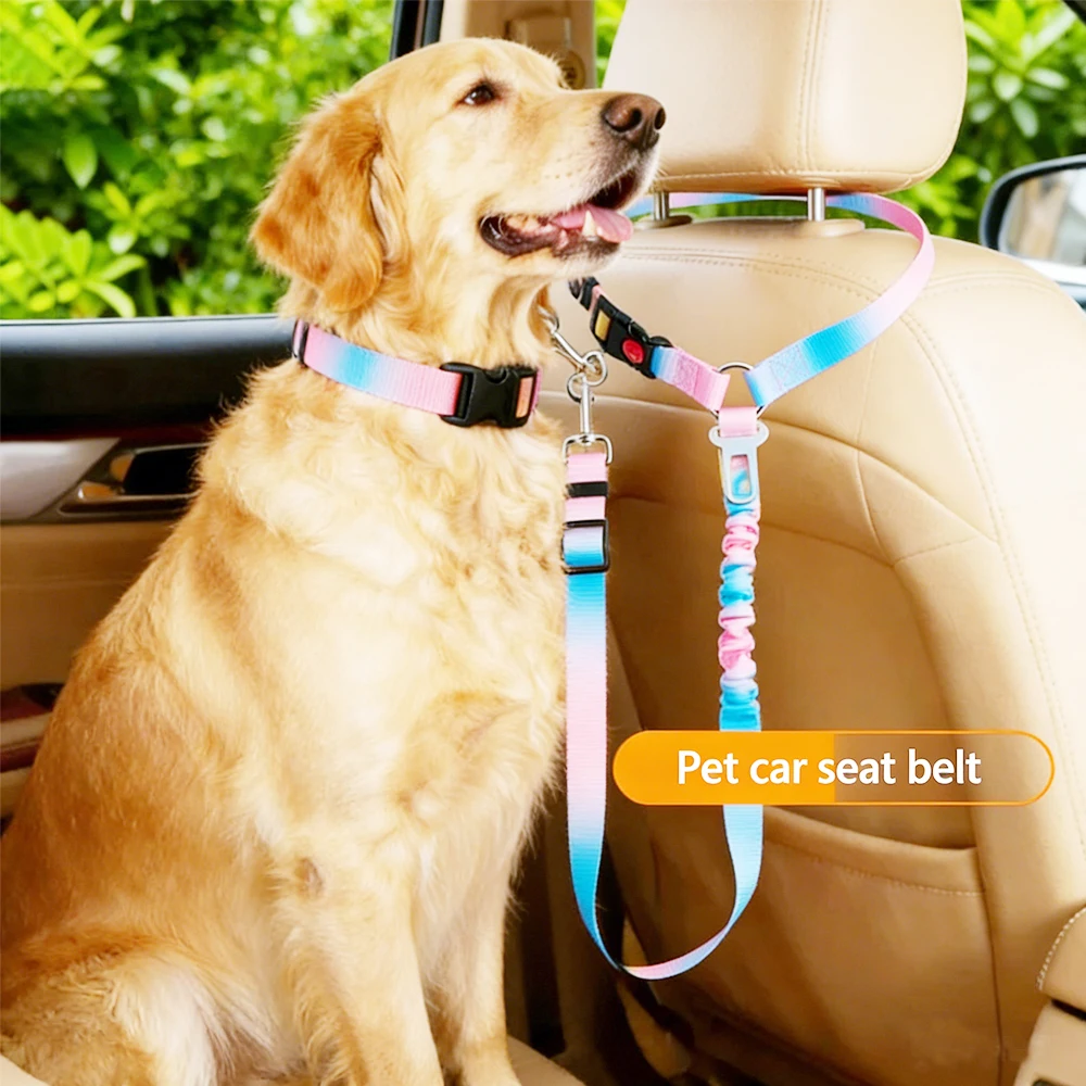Cinturón de seguridad 2 en 1 para coche y perros con reposacabezas - imagen 4