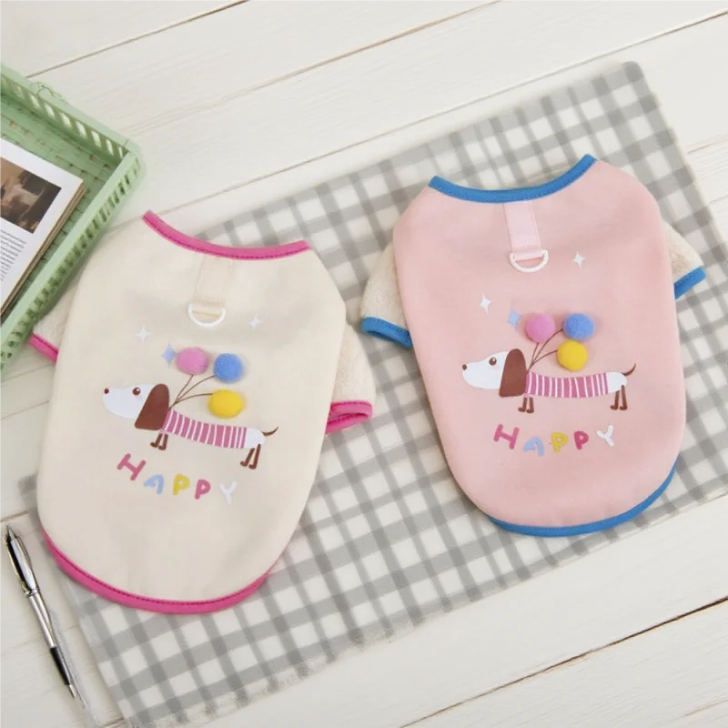 Otoño sudaderas con capucha para perros con anillo en D moda nueva ropa para perros estampado de dibujos animados sudaderas con capucha para cachorros cálido suave jerseys para gatos Chihuahua trajes para mascotas