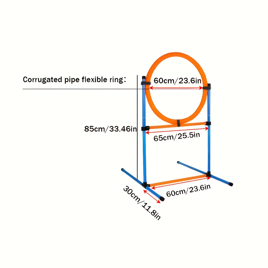 Kit agility perros: anillo de salto y obstáculos - imagen 2