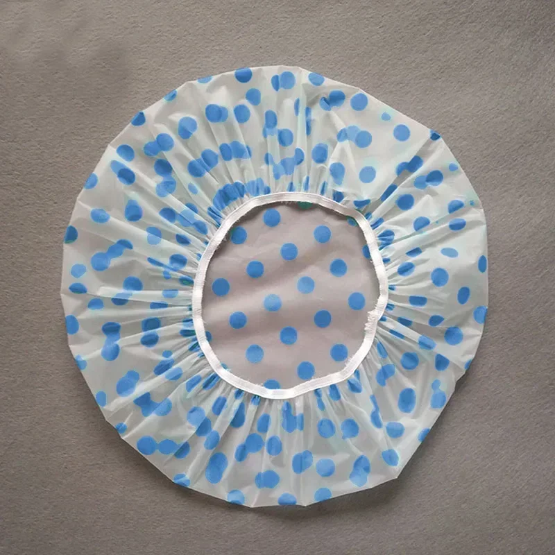 Gorro de ducha impermeable desechable para mujer, gorro de baño elástico grueso, suministros de baño para el cabello, 1 unidad por lote - imagen 5