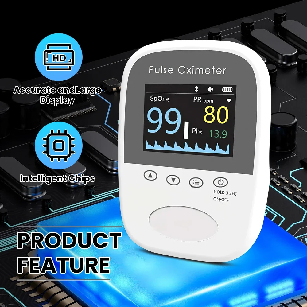 Oxímetro de aplicación Bluetooth 3 en 1, oxímetro de pulso neonatal para niños y adultos, Monitor de estado de oxígeno en sangre SPO2 - imagen 4