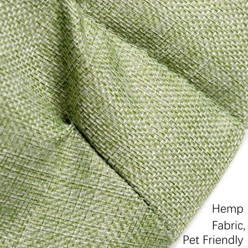 Saco de dormir para gatos, tela de lino, cama para gatos, cueva, nido de hojas, zona para abrazar mascotas, cubierto, suave, duradero, lavable, antideslizante, interior, cachorro, gatito - imagen 4