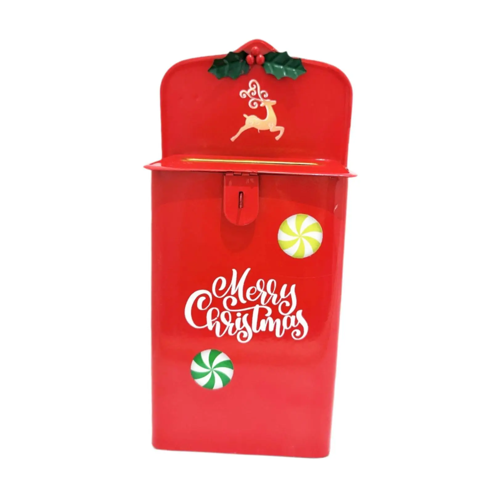 Buzón navideño decorativo de pared – Diseño vintage compacto - imagen 2