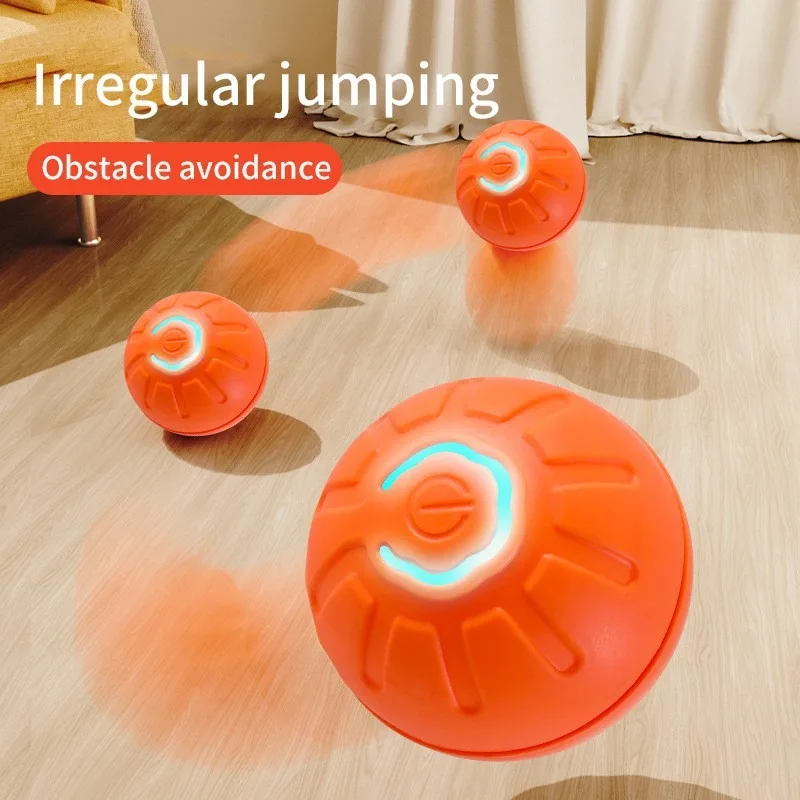 Juguete automático para perro rodante, juguete de entrenamiento autopropulsado para gatito, juego interactivo para interiores, pelota eléctrica inteligente para perro, suministros - imagen 2