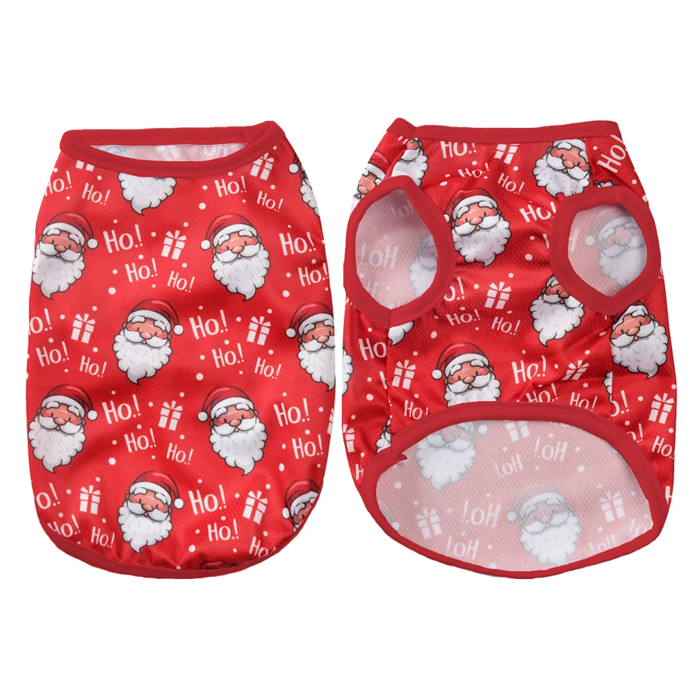 Chaleco de Navidad para perros pequeños y medianos, ropa transpirable de verano para Festival de cachorros, Bulldog Francés, camiseta Beagle - imagen 4