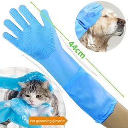 Guante de silicona para baño de perros y gatos – Limpieza suave