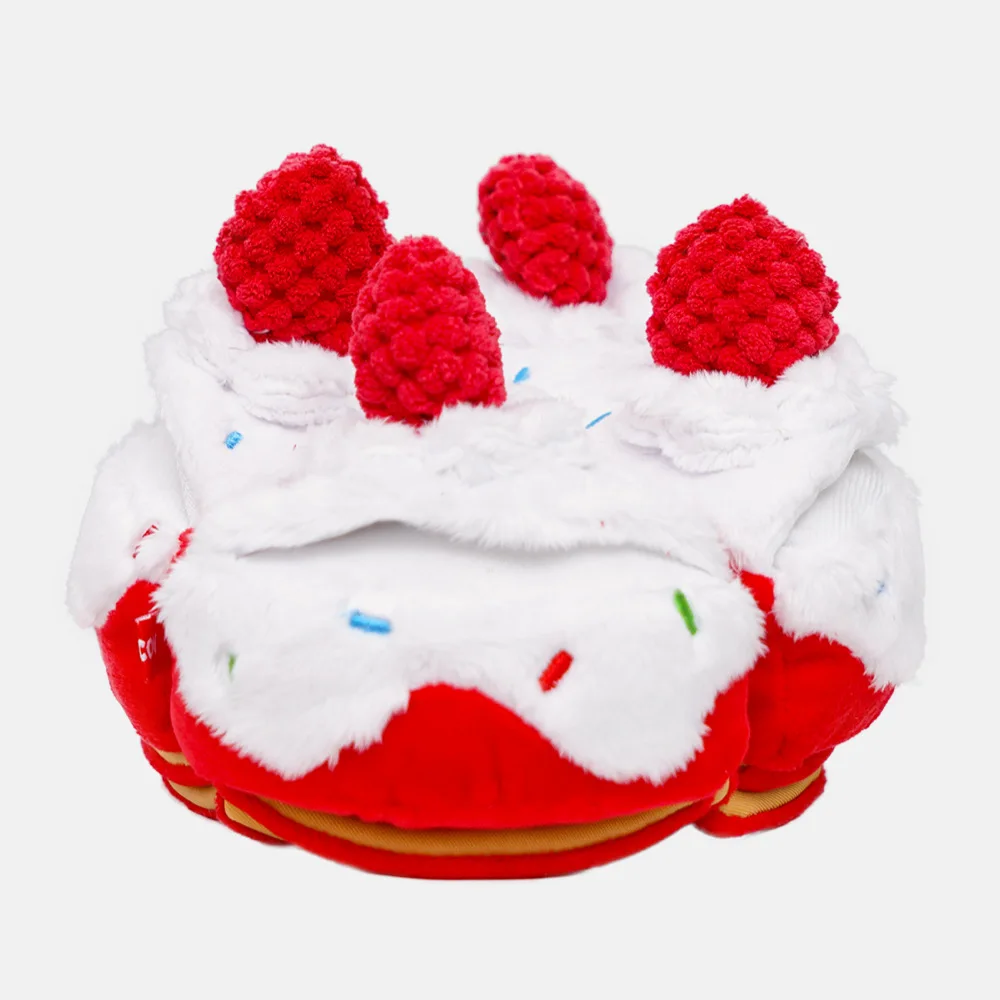 Juguete interactivo para pastel de cumpleaños de fresa, papel de sonido oculto, comida para mascotas, rompecabezas para perros pequeños, juguetes para cachorros - imagen 5