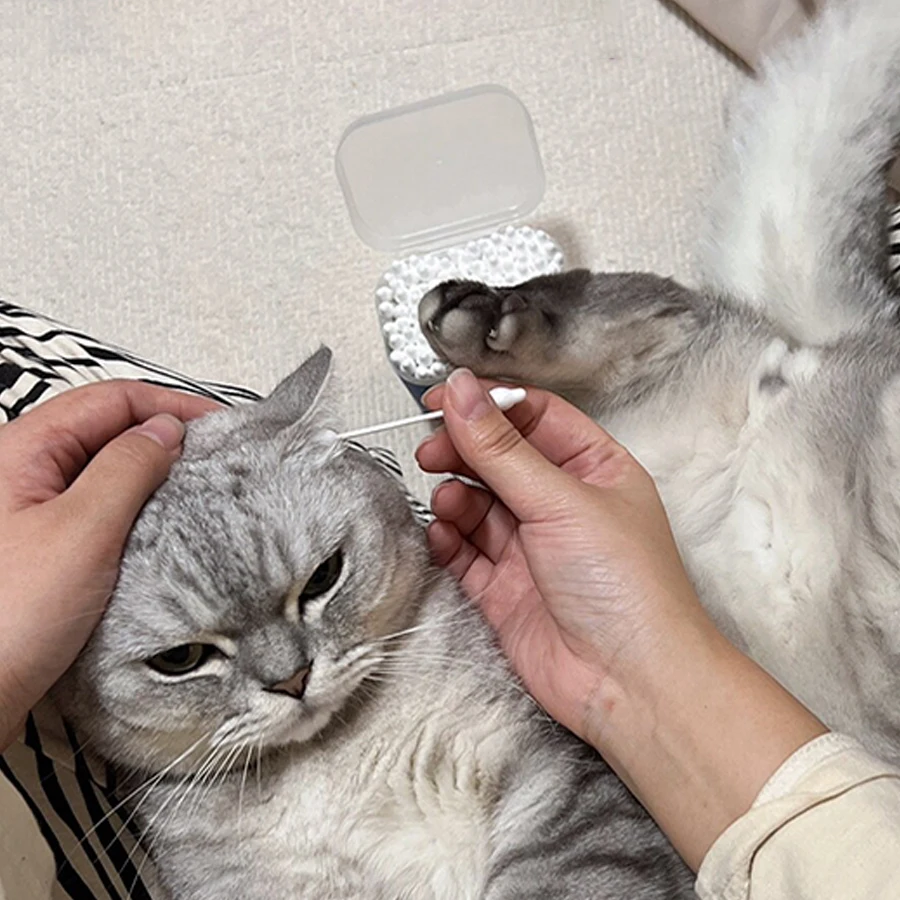 Hisopos de algodón para mascotas con doble cabezal - gatos y perros - imagen 2
