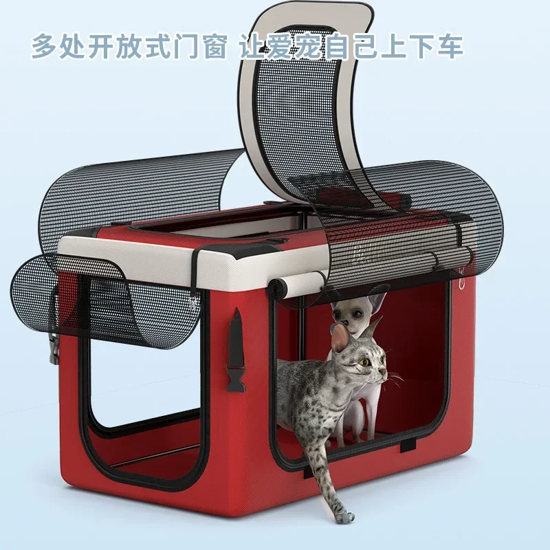 Pet Cart Dog Cat Trolley Outdoor Car Foldable Car Bag Separate Pet Carrier Cat Stroller Dog Stroller - imagen 4