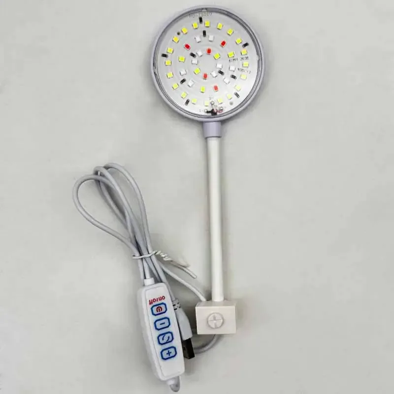 Lámpara con Clip para pecera de 5W/7W, espectro completo LED de alimentación USB, iluminación de algas impermeable, luz de tanque de 360 grados para peceras de tortugas - imagen 4