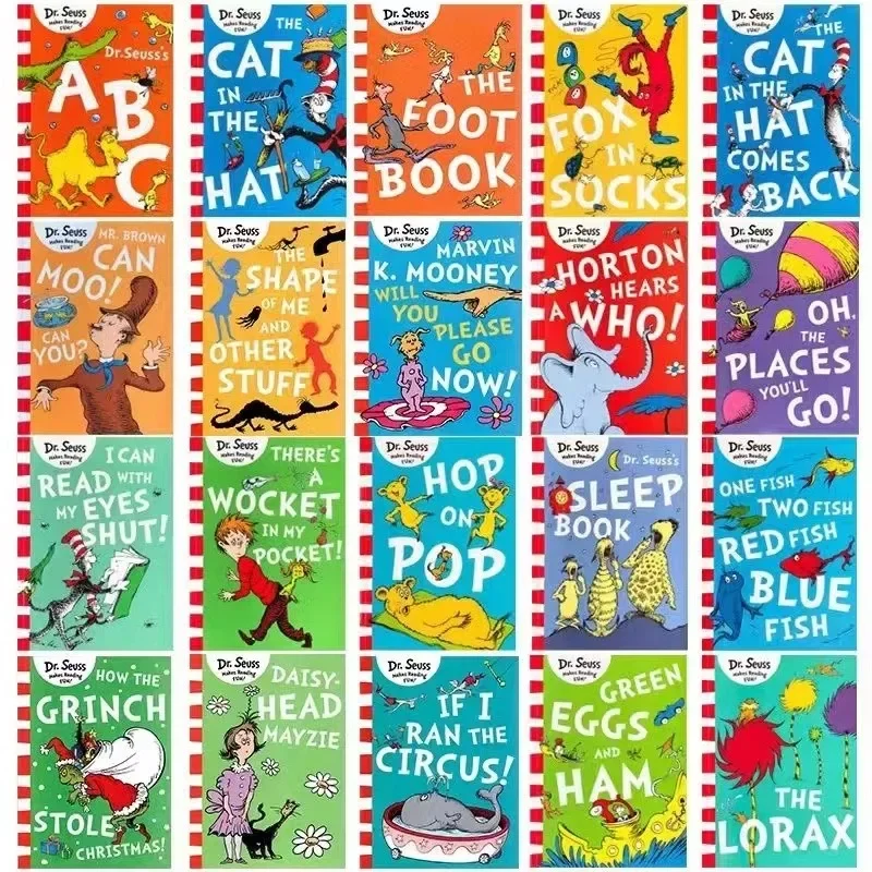 10 libros aleatorios serie Dr. Seuss, libro de cuentos interesantes, libro de imágenes para niños, lectura en inglés para dormir, libro de aprendizaje para niños