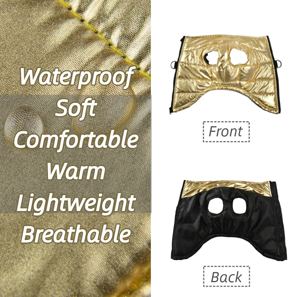 Ropa cálida de invierno para perros, chaleco impermeable de lujo para perros grandes, pequeños y medianos, abrigo reflectante para mascotas, chaqueta para Chihuahua y Bulldog