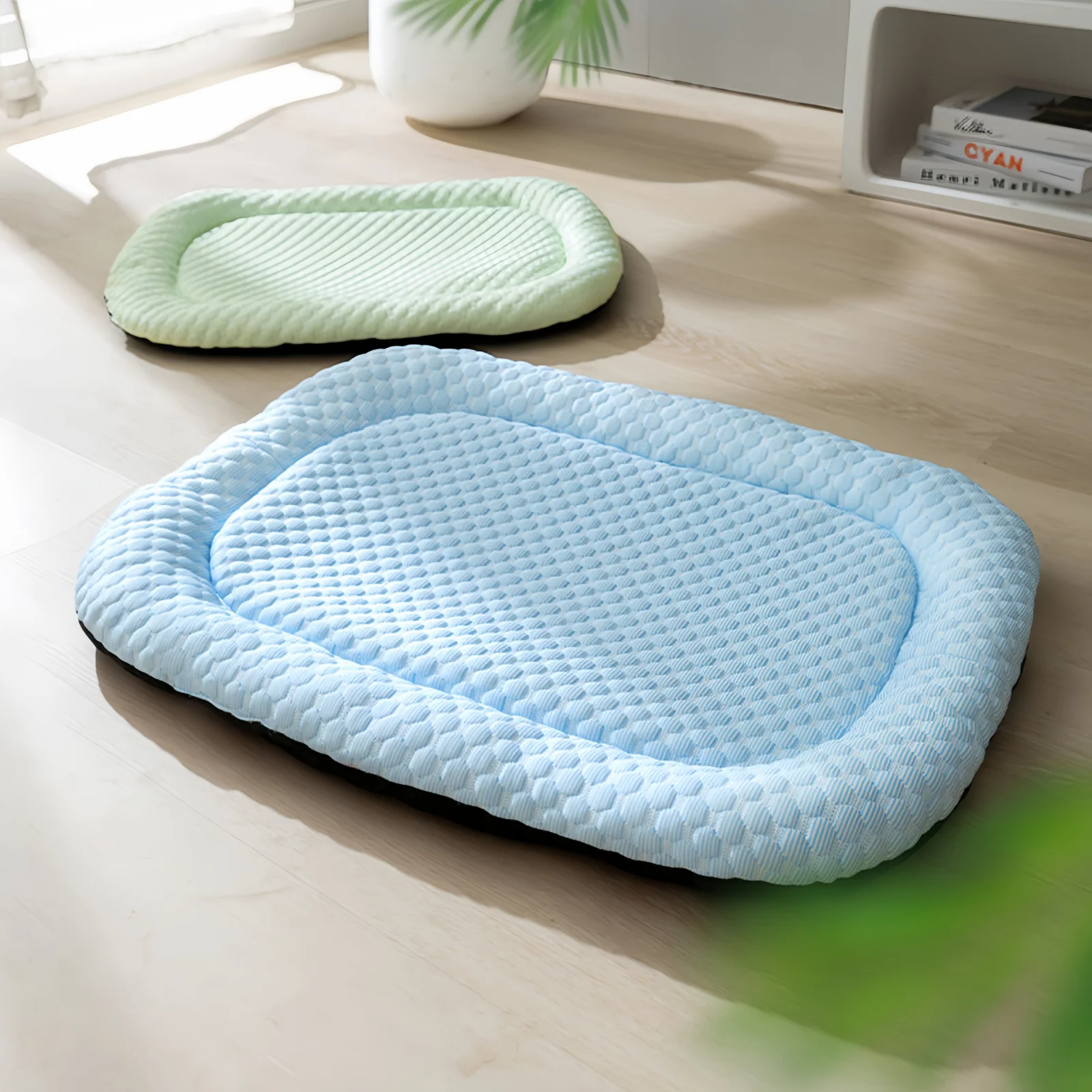 Cama de verano para perros y gatos, cojín para cachorros, nido para dormir para perros pequeños, medianos y grandes, estera fresca de seda helada, perrera para mascotas, cama refrescante - imagen 3