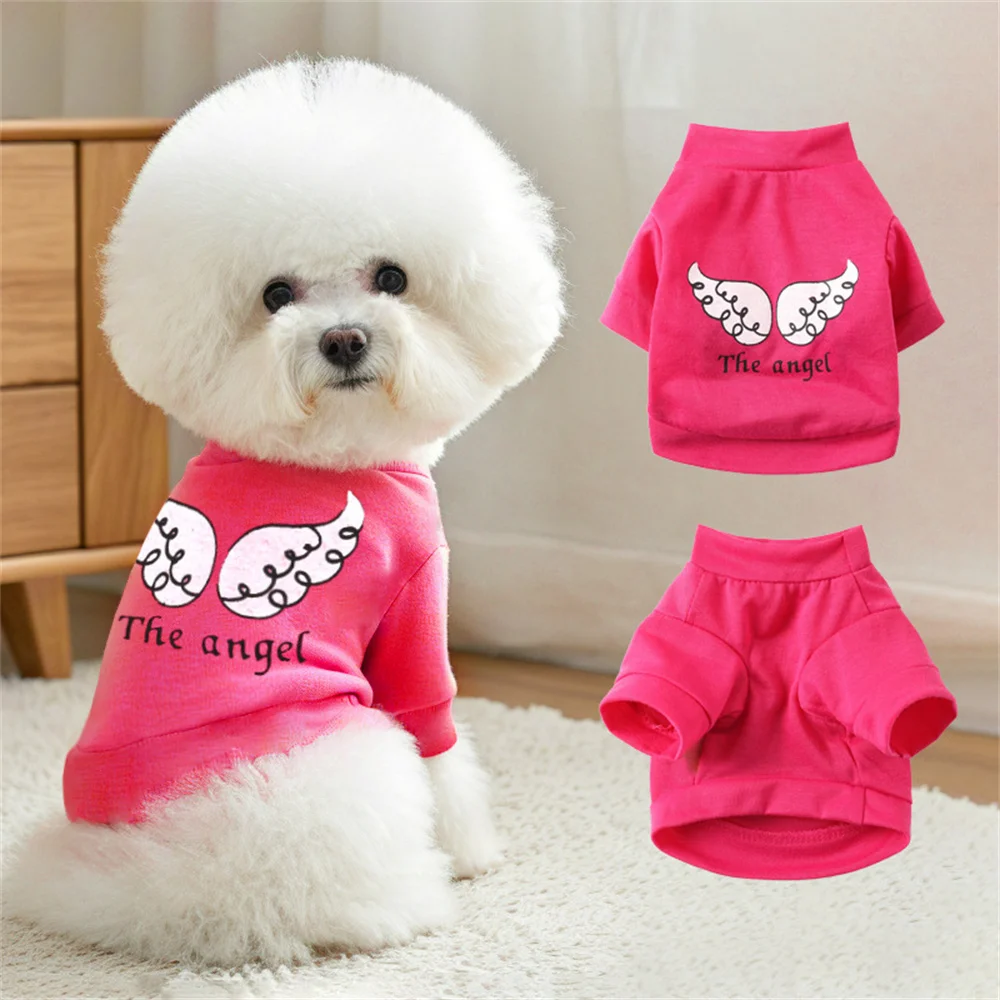Camiseta de verano de algodón con alas de ángel para perros y gatos pequeños - imagen 5