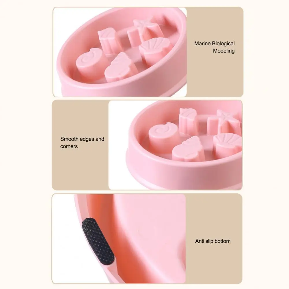 Comedero antiasfixia para perros, tazón de alimentación estable, fácil de limpiar, diseño dispensador, seguro, grado alimenticio, plato de comida para cachorros - imagen 5