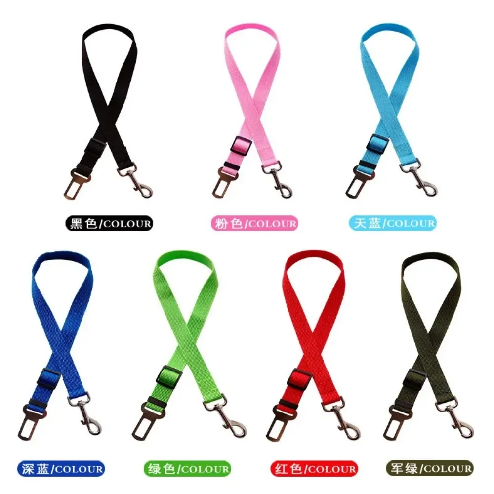 Cinturón de seguridad ajustable para perros y gatos, asiento para mascotas, arnés para perros, Clip de plomo, palanca de seguridad, collares de tracción para perros, accesorios para perros - imagen 4