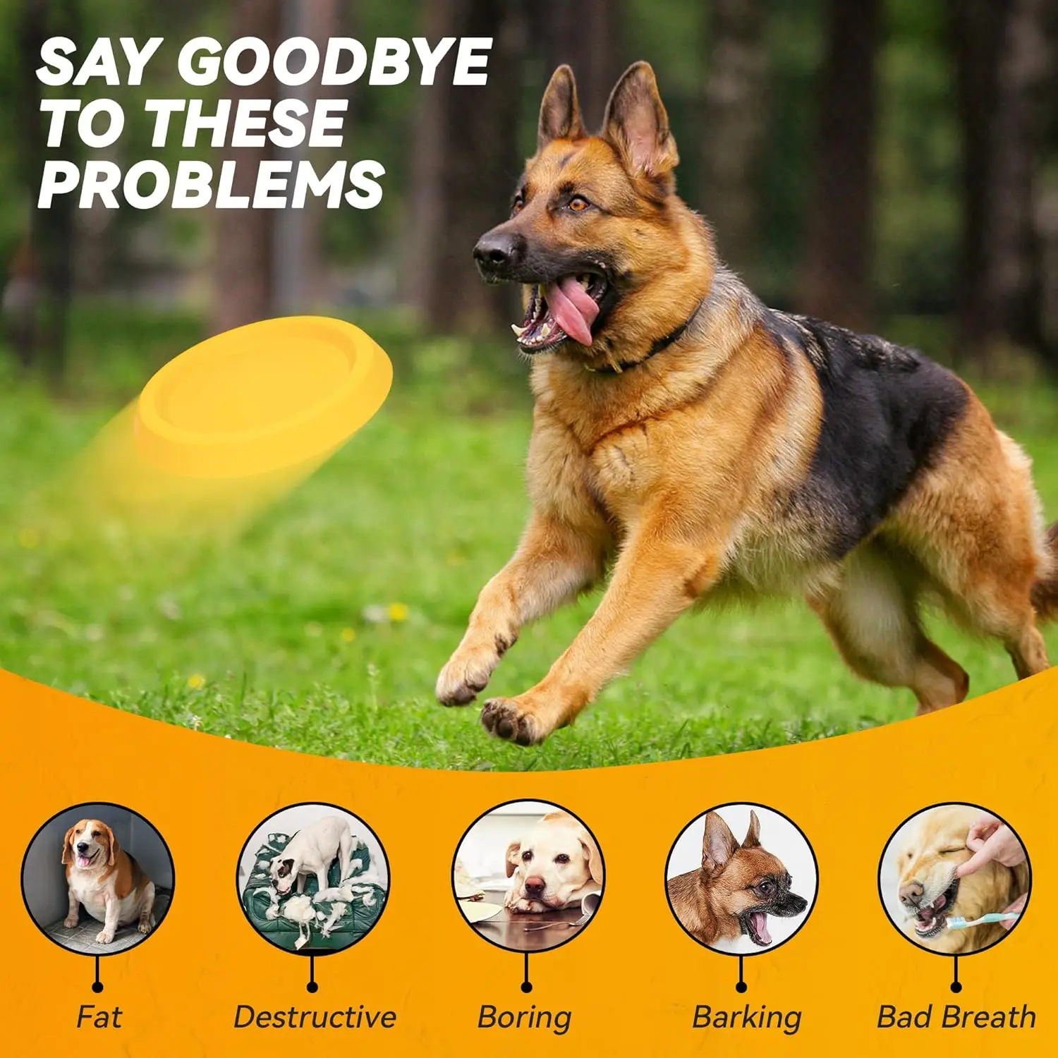 Discos para perros de juguete, discos voladores duraderos para lanzar y atrapar, duraderos para masticadores agresivos, juguetes flotantes de agua para entrenamiento para perros - imagen 5