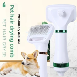 Peine secador de pelo para perros y mascotas, depilación de aire caliente 2 en 1, peine de belleza para mascotas, peines eléctricos para gatos