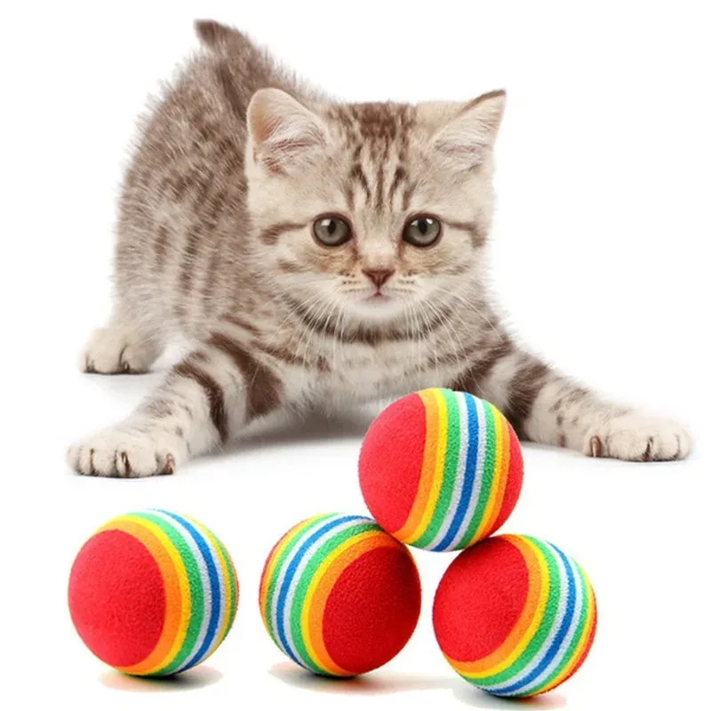 Pelota arcoíris para gatos y perros – Juguete interactivo masticable - imagen 3