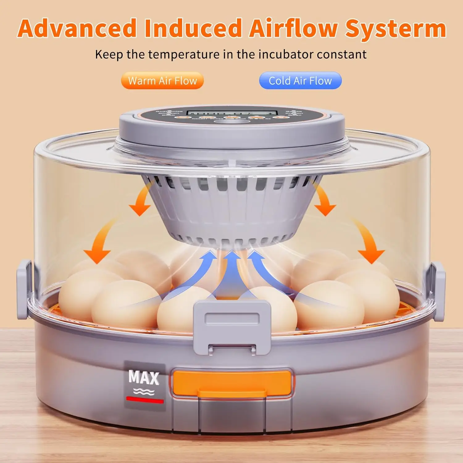 Incubadora de huevos con giro automático y control de humedad - imagen 5